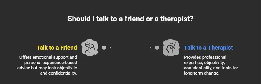 Talking to a Therapist vs Talking to a Friend